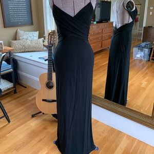 BCBG Full length black gown.